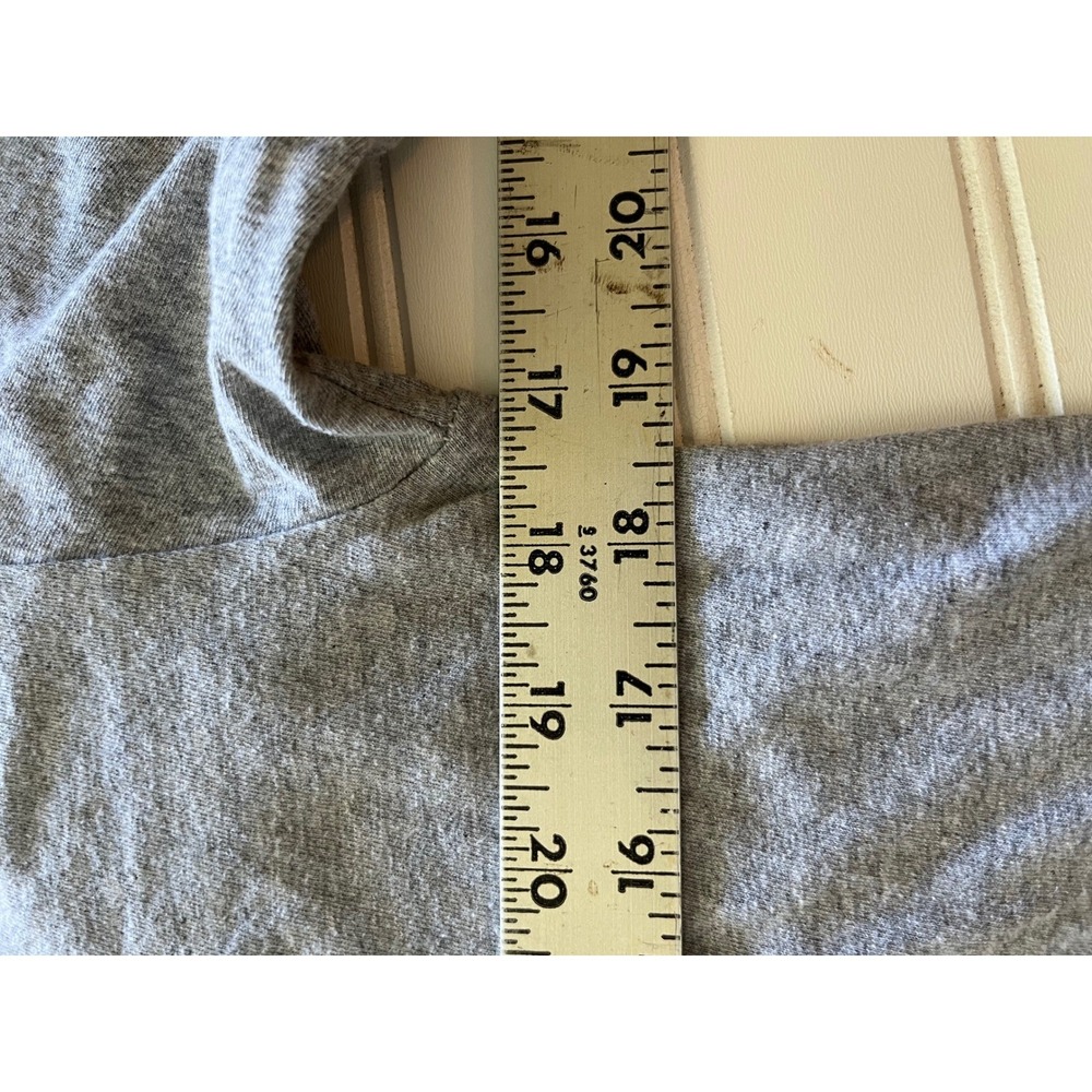 unisex Heather Gray Cotton Blend Short Sleeve Crew Neck T-Shirt Size M - Picture 3 of 4